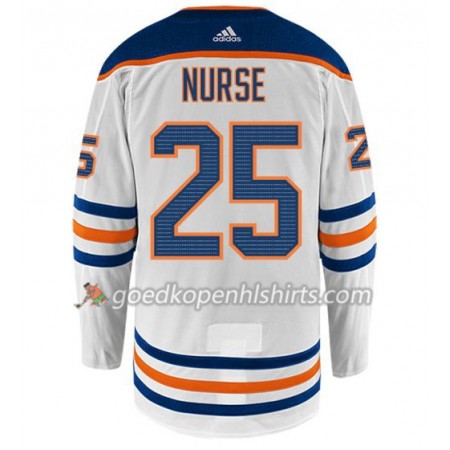 Edmonton Oilers DARNELL NURSE 25 Adidas Wit Authentic Shirt - Mannen